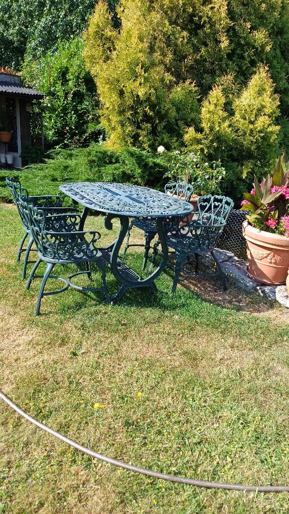 tuinset, Jardin & Terrasse, Ensembles de jardin, Comme neuf, Salons de jardin, Aluminium, Enlèvement ou Envoi