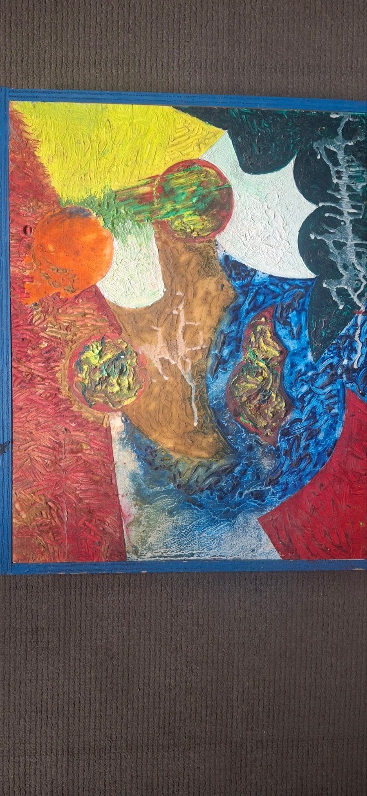 3 œuvres d'art à l'huile 51x42cm, Antiquités & Art, Art | Peinture | Abstraite, Enlèvement