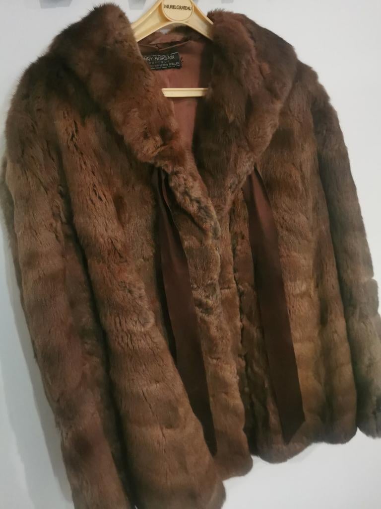 Manteau vraie fourrure vintage Henry Noirsan Bruxelles taill, Kleding | Dames, Jassen | Winter, Bruin, Ophalen of Verzenden