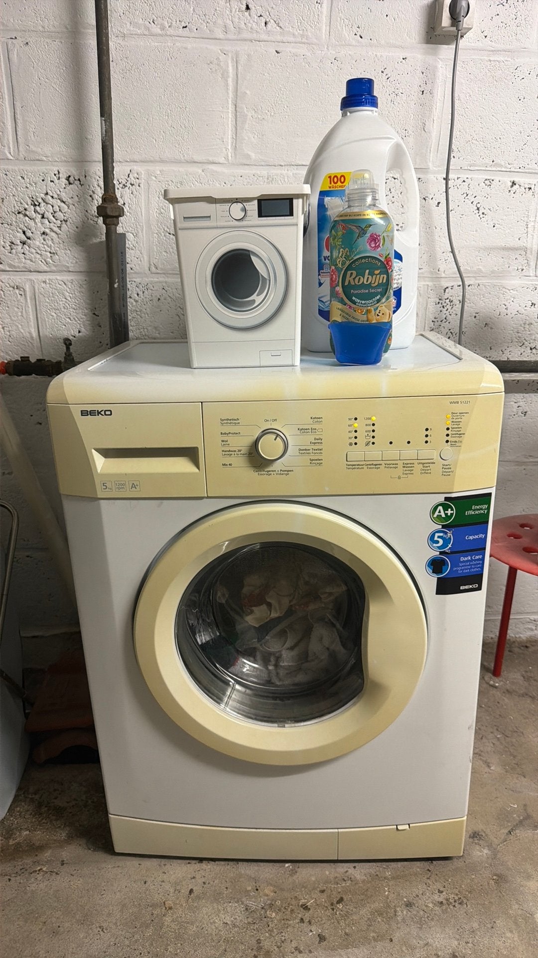 Wasmachine Beko, 4 à 6 kg, Enlèvement, Utilisé, 1200 à 1600 tours