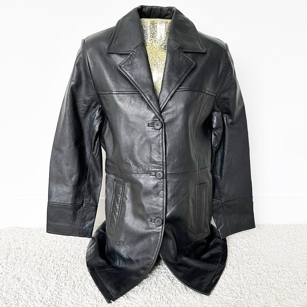 Soepele Leren Leather Master Classics Jas 4 (XL) € 65,-, Kleding | Dames, Verzenden, Leather Master Classics, Zwart, Maat 46/48 (XL) of groter