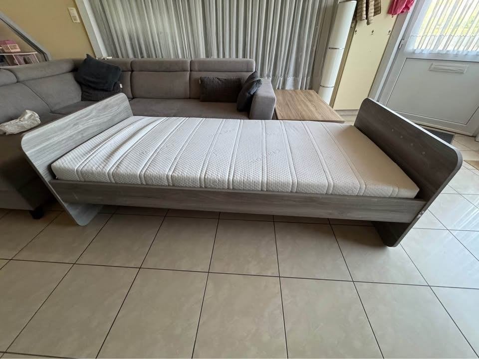 1-persoonsbed 90 x 200cm, Huis en Inrichting, Ophalen, Gebruikt, 90 cm, Eenpersoons
