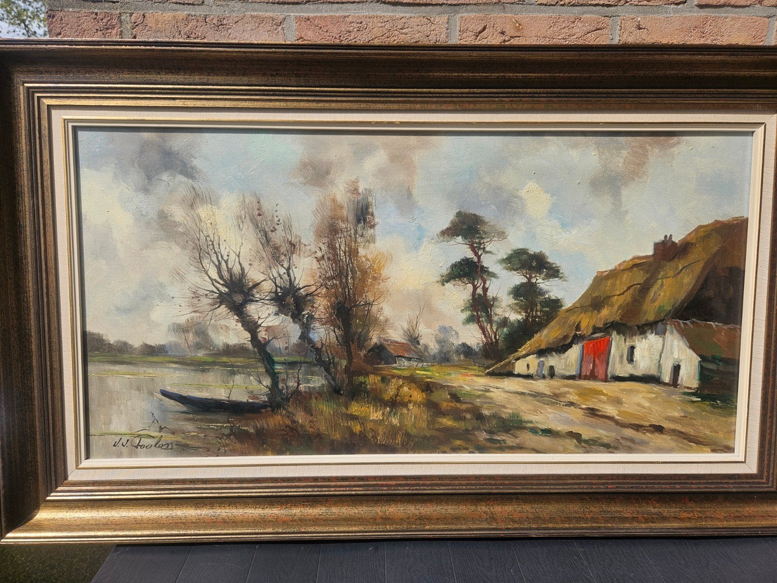 Schilderij van J.J.Foulon, Antiek en Kunst, Ophalen, Landschap