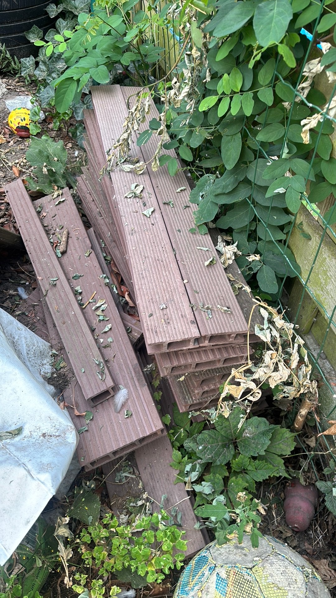 Stukjes plastiek plankjes, Tuin en Terras, Terrasdelen en Vlonders, Ophalen, Zo goed als nieuw, Kunststof