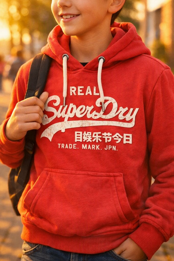 C. Sweat à capuche SuperDry – Taille XS – Mixte, Rouge, Enlèvement ou Envoi, Superdry, Comme neuf