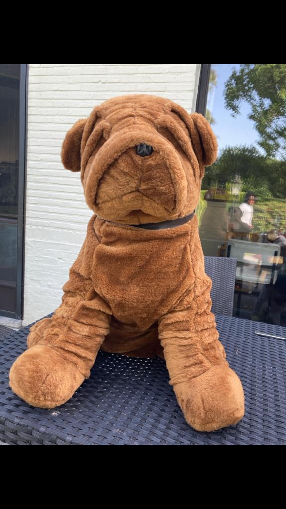 Vintage XL Shar Pei knuffel honden set – Made in Italy, Ophalen, Zo goed als nieuw