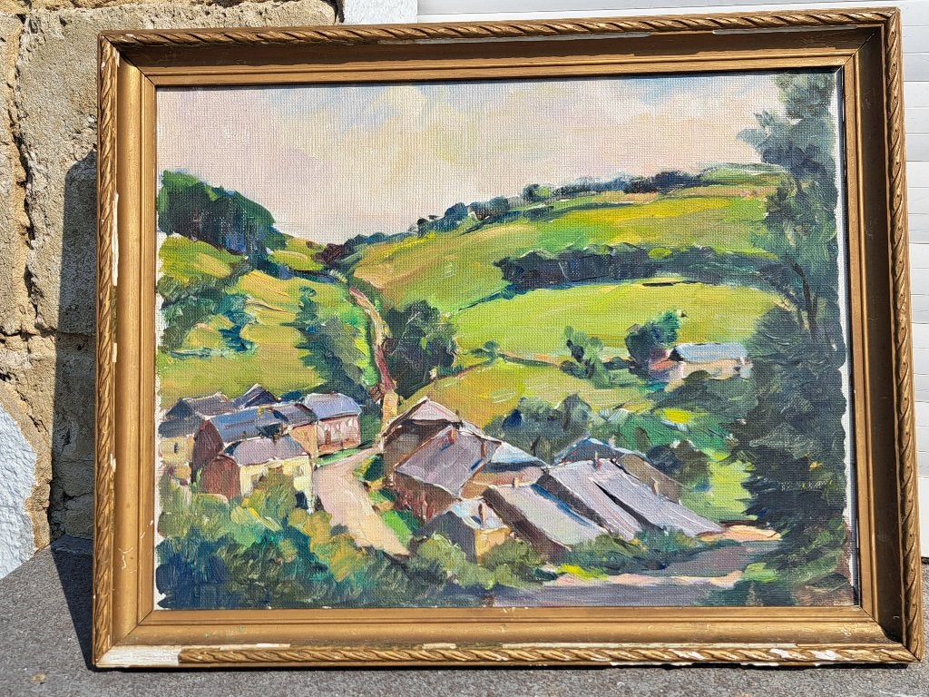 Huile sur toile cartone de Walter bossaerts, Antiek en Kunst, Kunst | Schilderijen | Klassiek, Ophalen of Verzenden, Doek