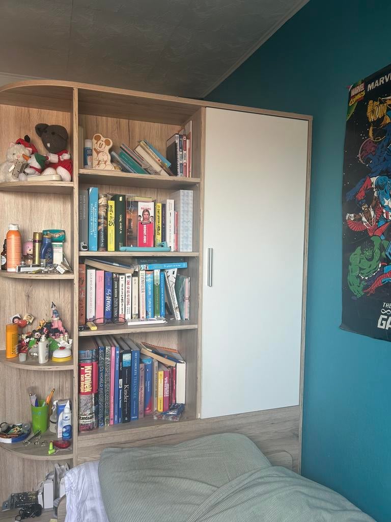 Slaapkamer met dressing en bureau in goede staat, Ophalen, Zo goed als nieuw, Eenpersoons