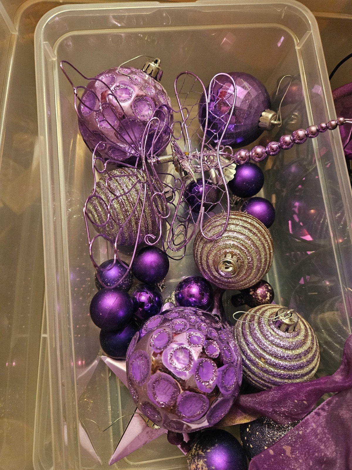 décoration Noël parme/mauve, Enlèvement ou Envoi, Utilisé