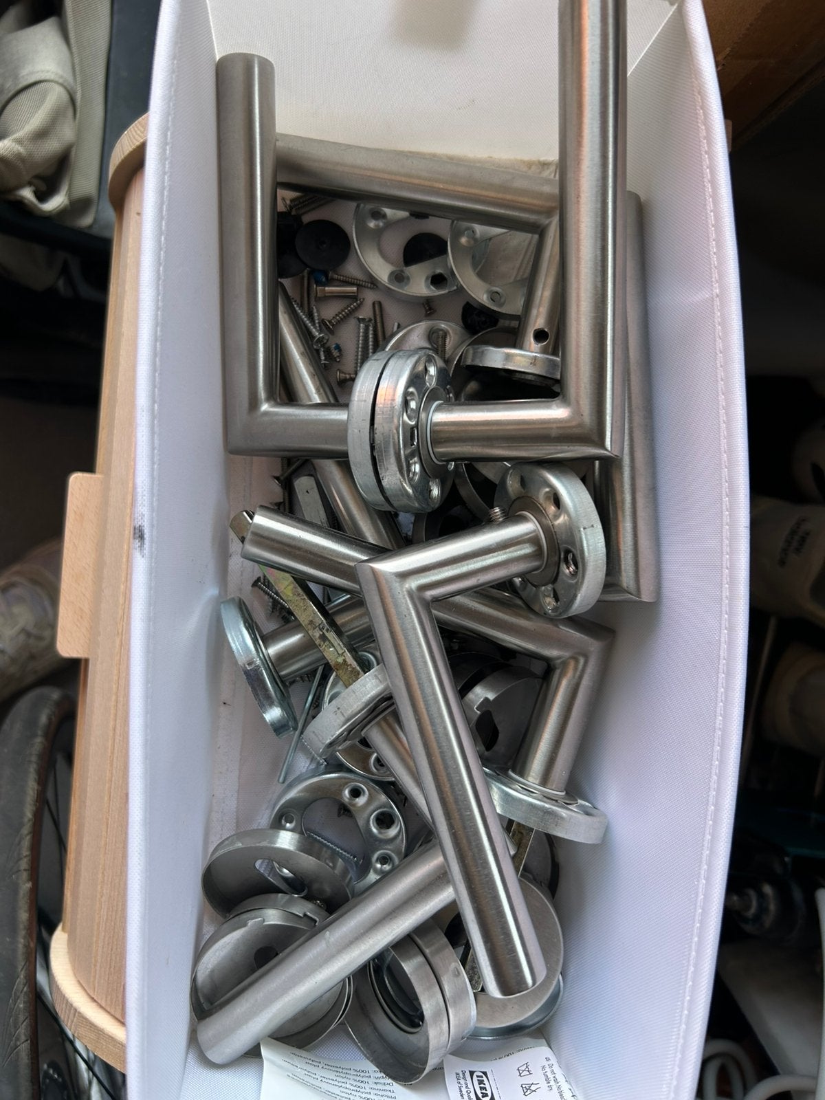 4 aluminium deurklinken, Ophalen, Zo goed als nieuw