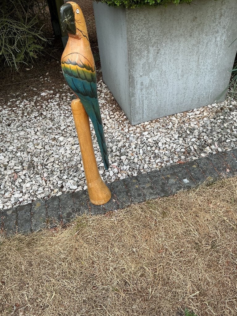 Handgemaakte houten papegaai, Ophalen, Gebruikt, Dier