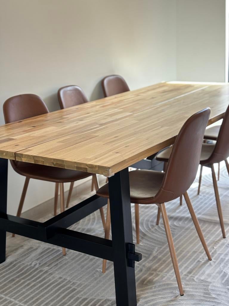 Tafel, Huis en Inrichting, Tafels | Eettafels, Ophalen, 100 tot 150 cm, 200 cm of meer, Zo goed als nieuw