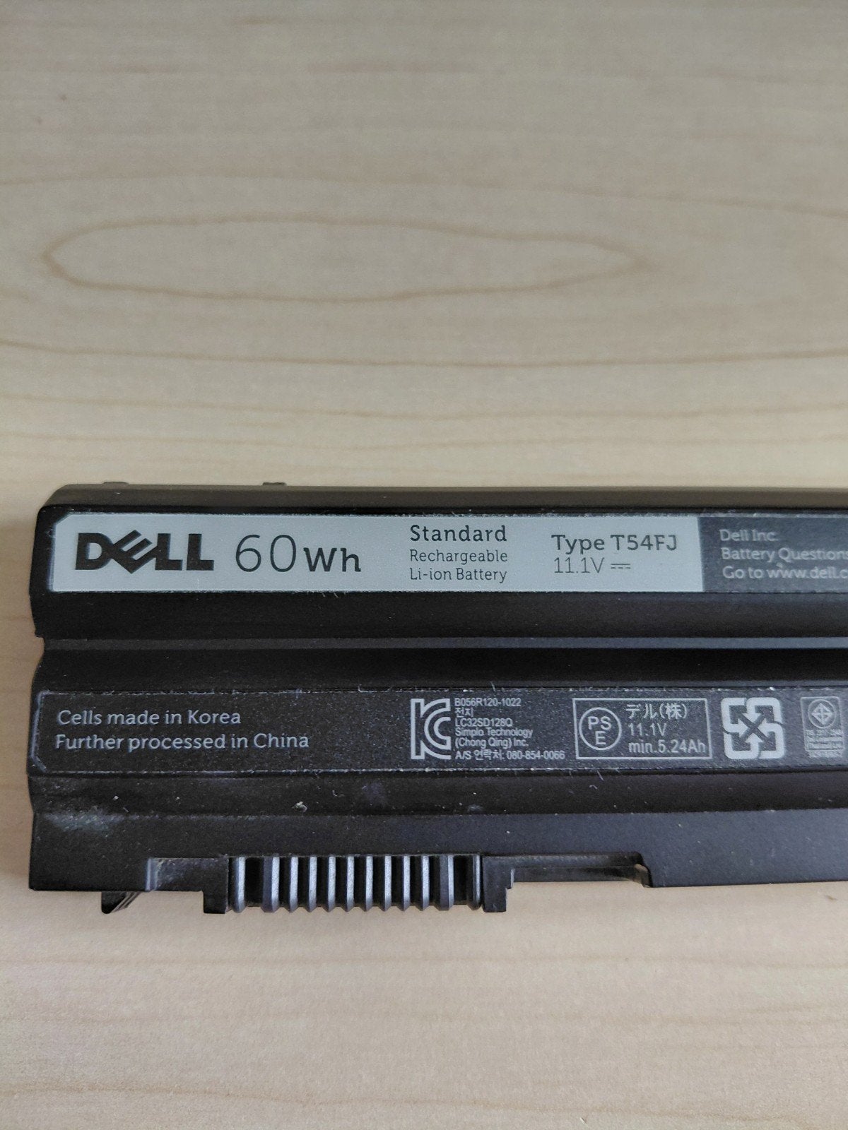 Dell 60Wh. Type T54FJ. 11.1V, Computers en Software, Accu's en Batterijen, Ophalen, Gebruikt, Dell-
