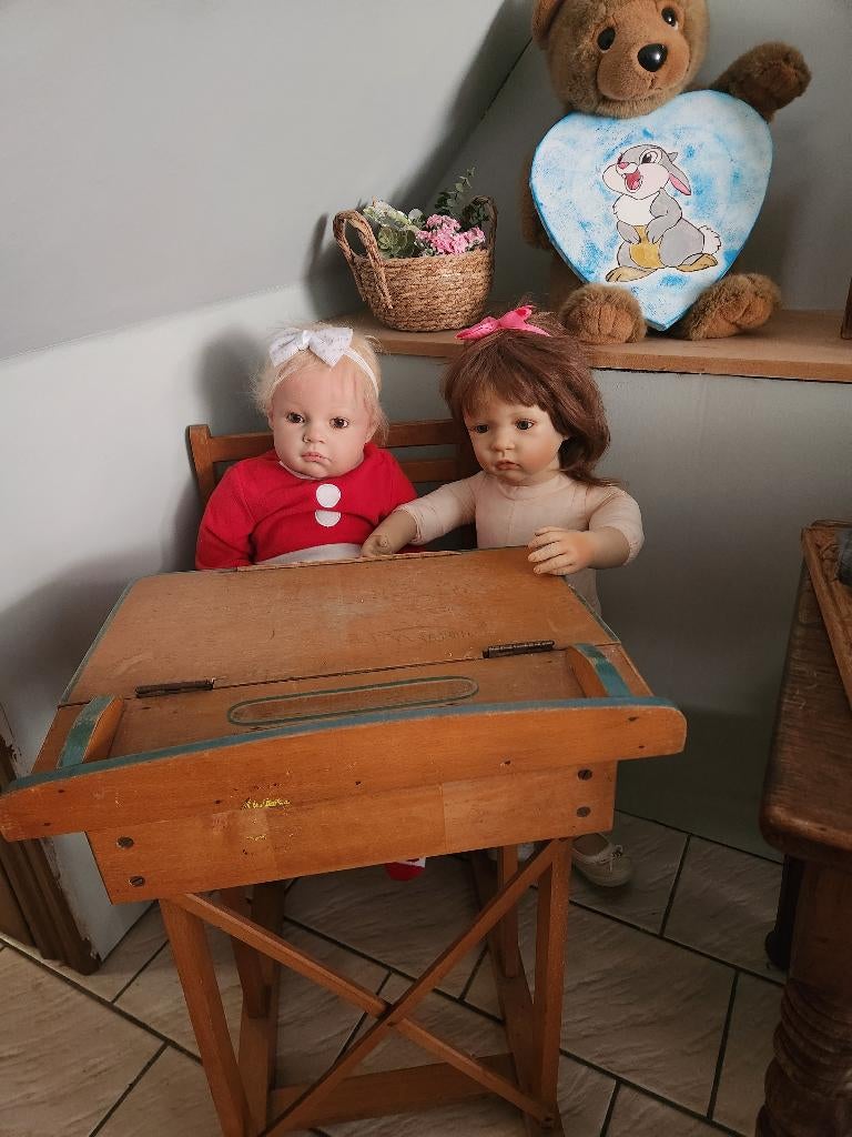 2 reborn levensechte poppen samen 175 euro, Ophalen of Verzenden, Pop, Levensecht of Reborn