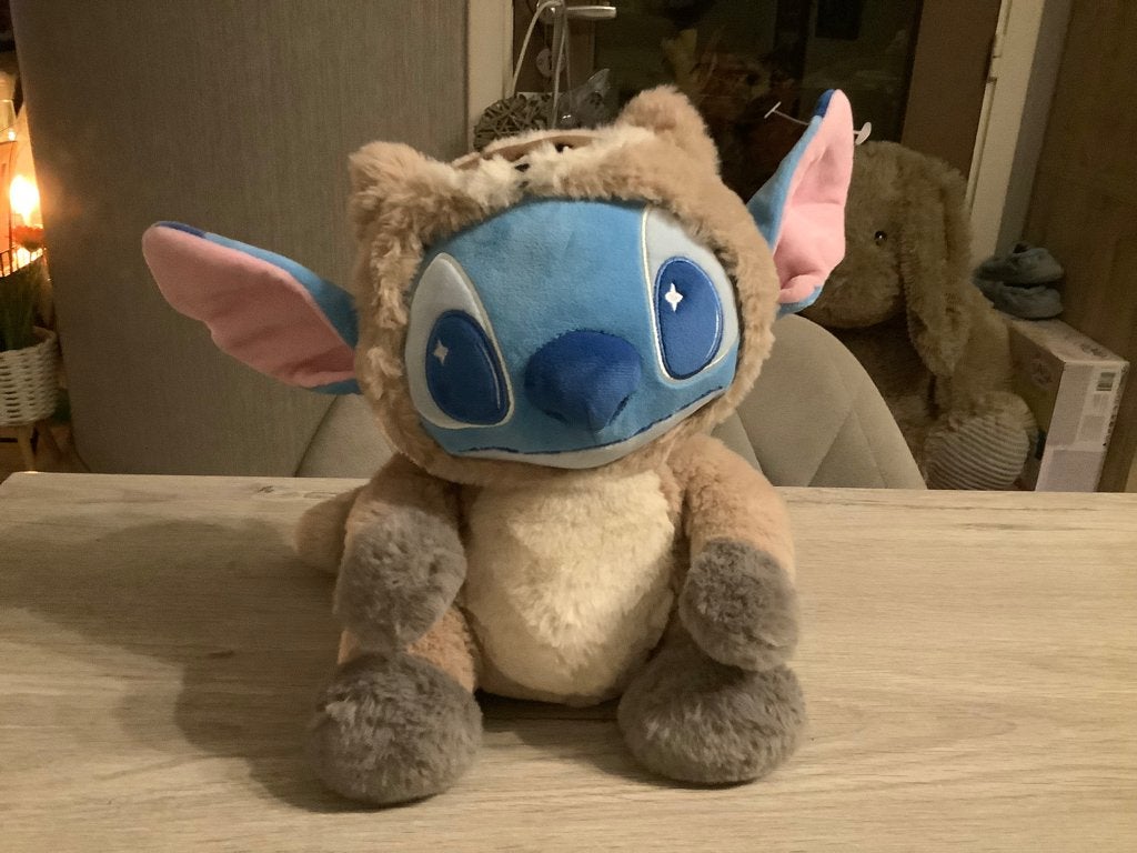 Disney Stitch onesie wasbeer pluche character (32 cm), Disney, Disney, Overige typen, Ophalen of Verzenden