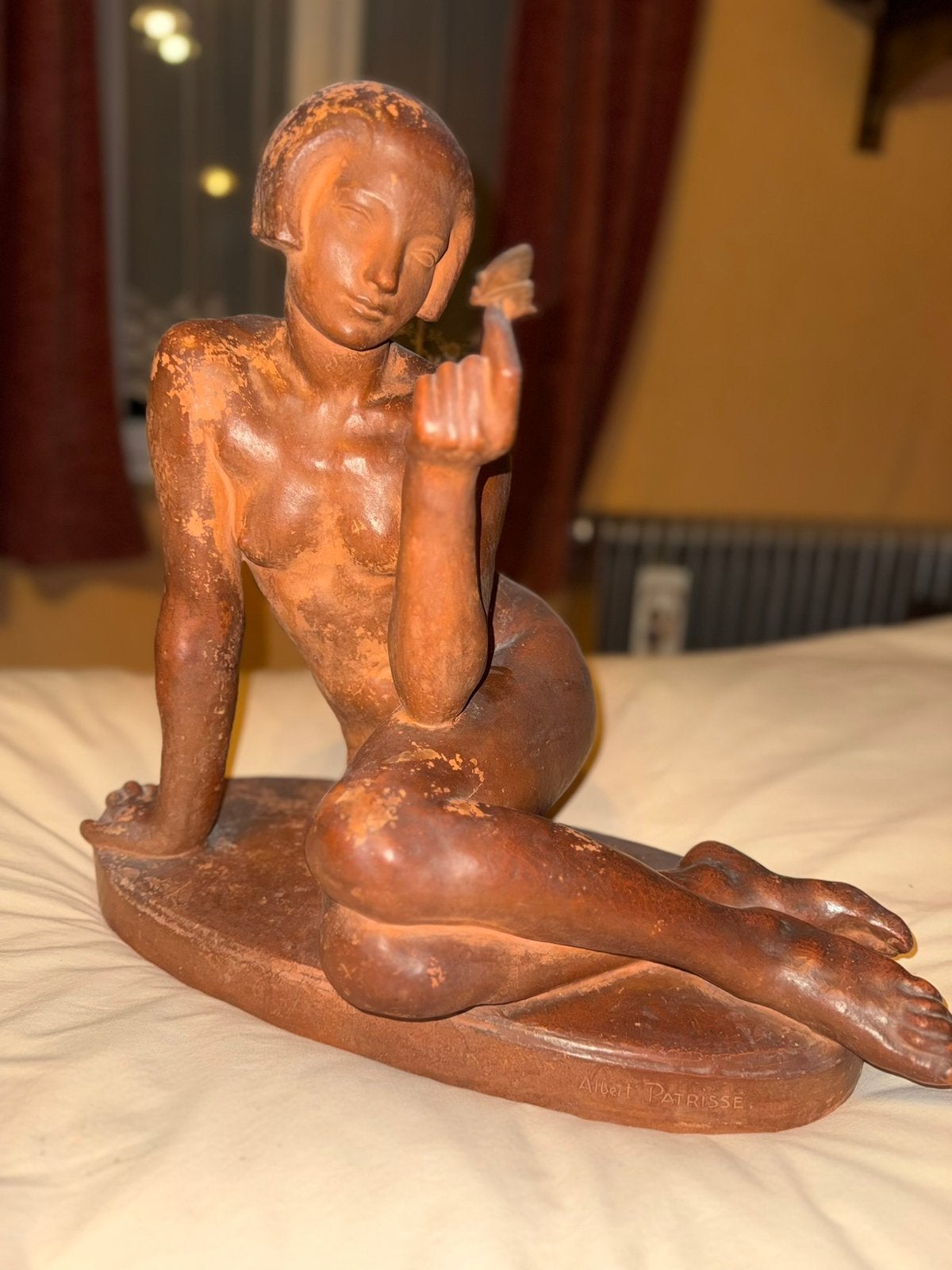 Sculpture Femme au papillon, 50 - 100 cm, Enlèvement, Femme, Autres matériaux