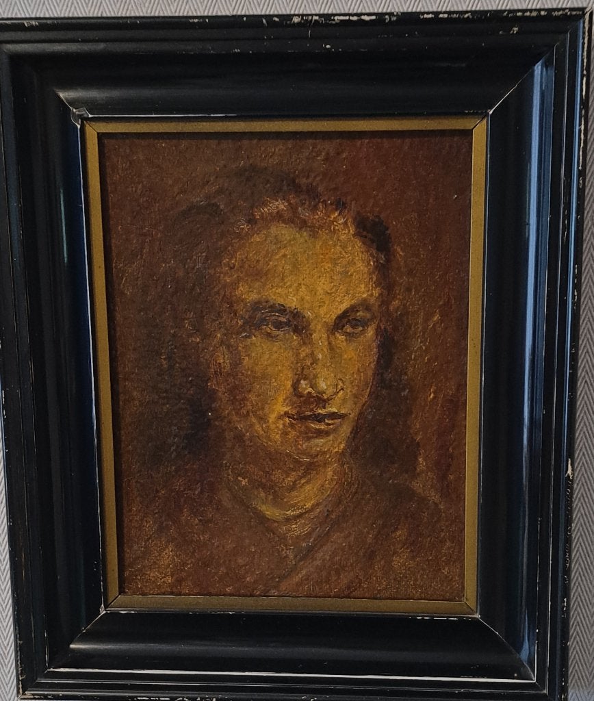 3 portretten olie op paneel Honderius 1908-1980 uit 1944, Antiquités & Art, Enlèvement ou Envoi