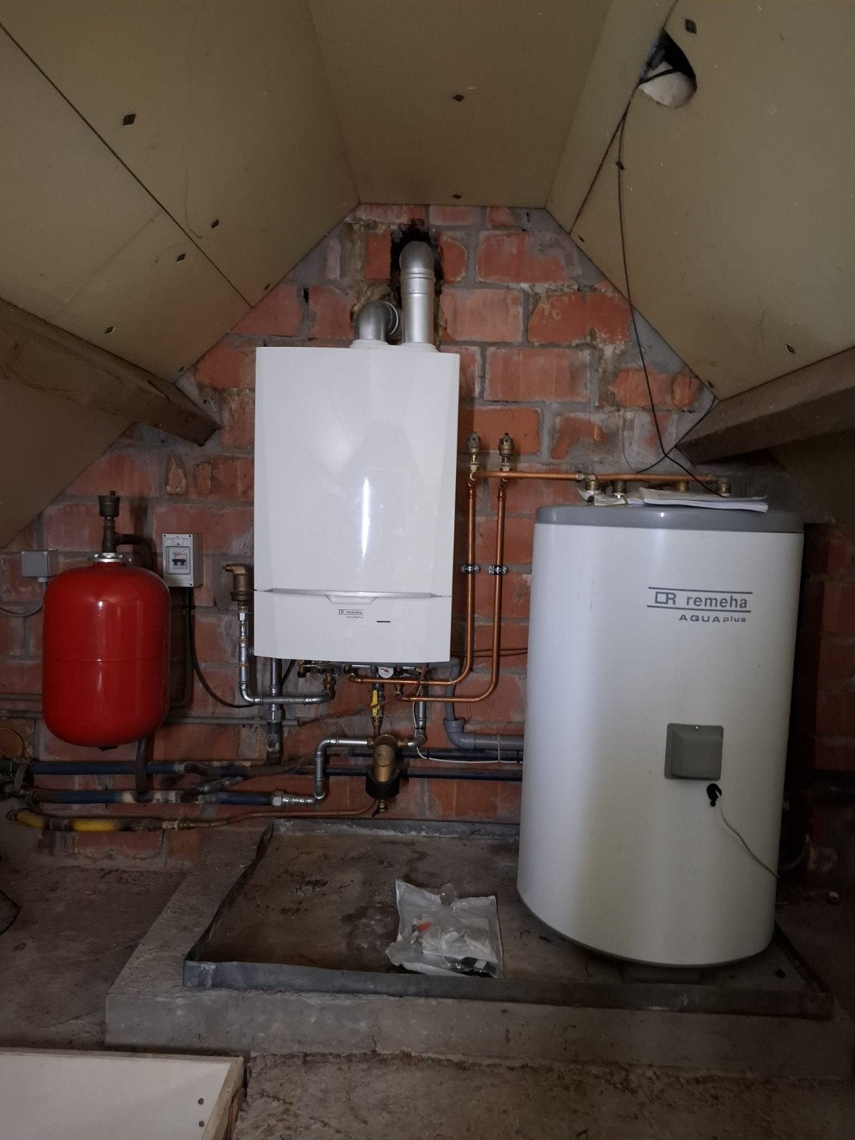 gasbrander Remeha en boiler, Ophalen, Boiler