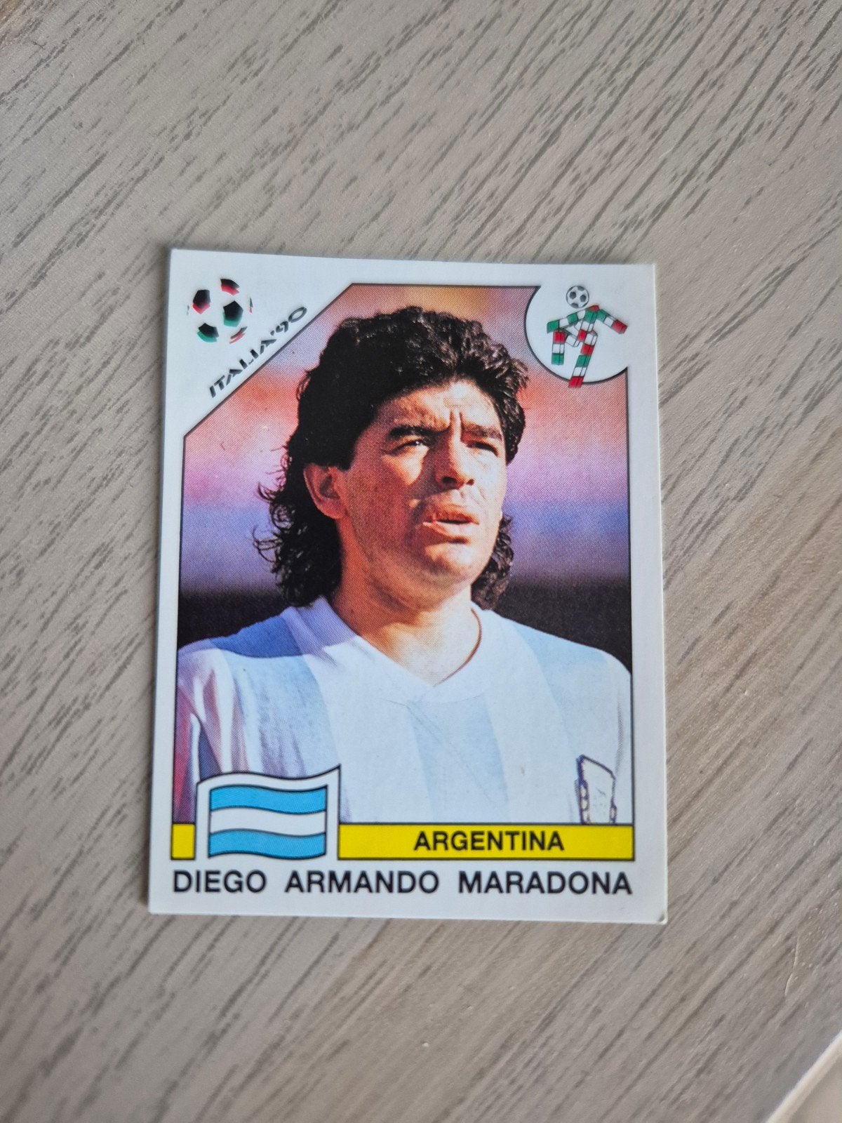 panini WK Italia 90 Diego Maradona n.128 image autocollant, Enlèvement ou Envoi, Autocollant