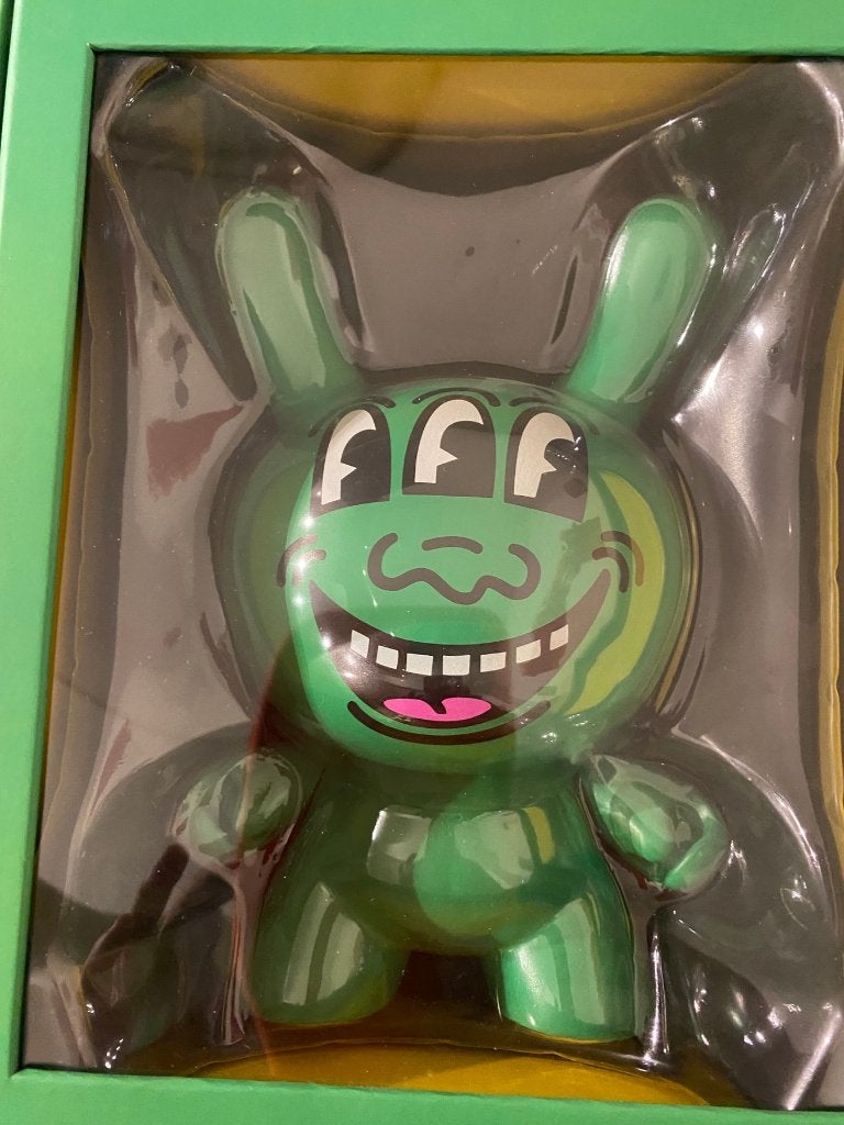 Keith Haring - Kidrobot Three Eyed Monster 8" Dunny Green, Ophalen of Verzenden, Nieuw