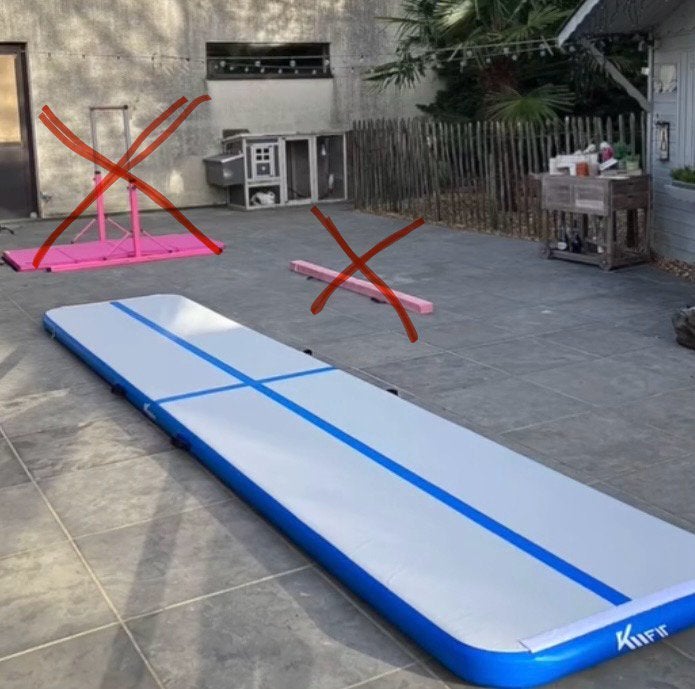 Airtrack 5m, Ophalen, Gebruikt, Blauw, Materiaal