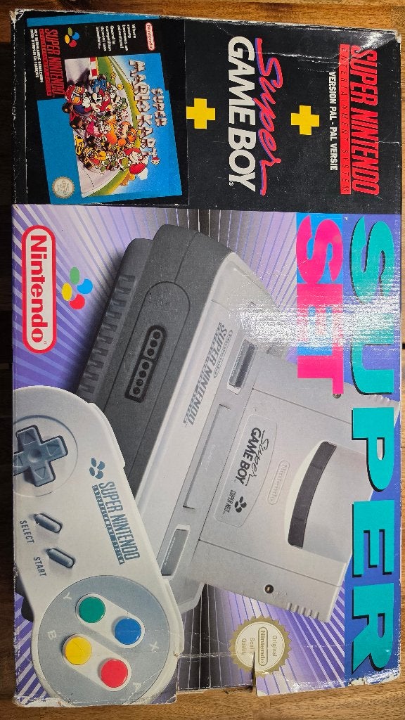 Super Nintendo SNES Super Set – CIB, Enlèvement, Utilisé, Avec 1 manette, Avec jeux