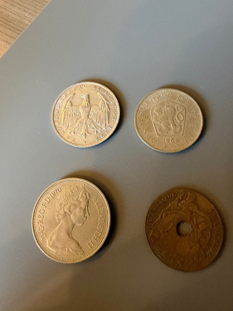 12 oude munten van verschillende landen GERESERVEERD, Postzegels en Munten, Ophalen of Verzenden, Munten