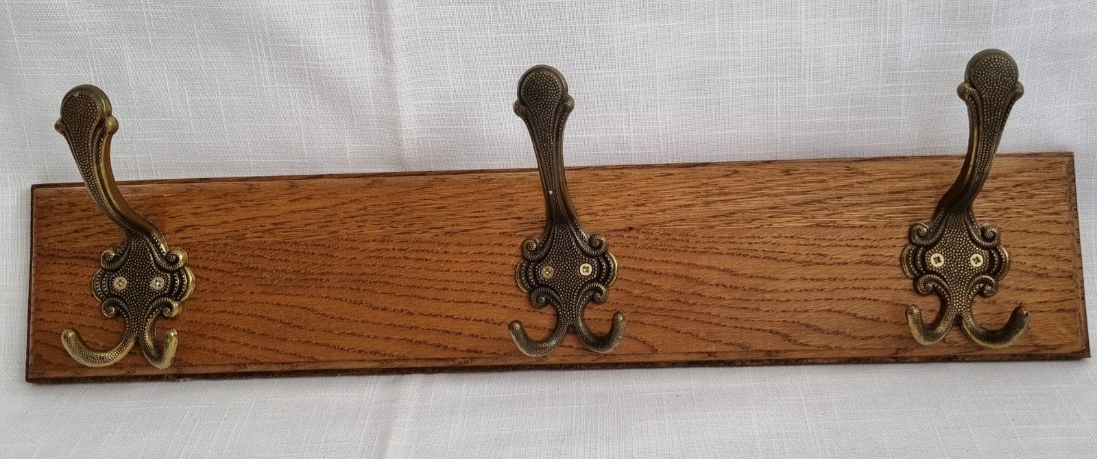 Porte-manteau vintage en chêne massif, Enlèvement