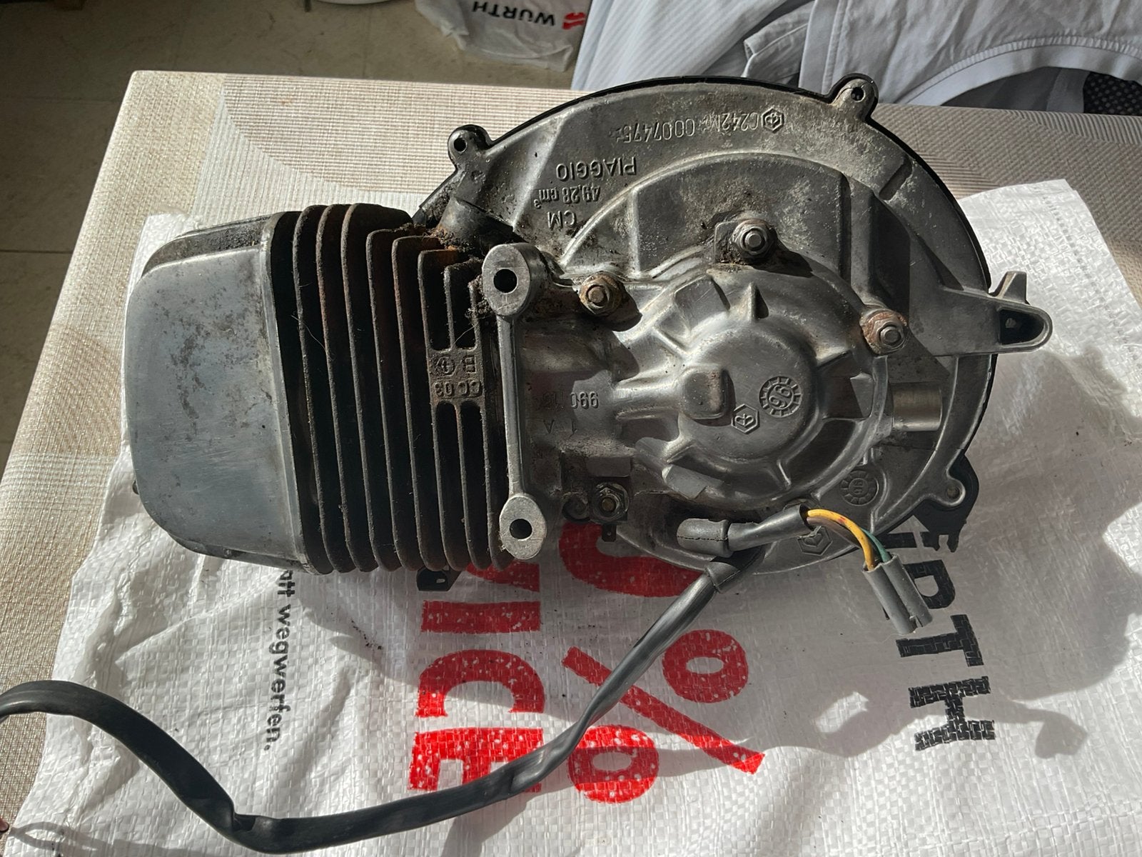Motorblokje piaggio ciao,bravo,citta en si elektronish, Fietsen en Brommers, Ophalen of Verzenden, Gebruikt, 50 cc, Ciao