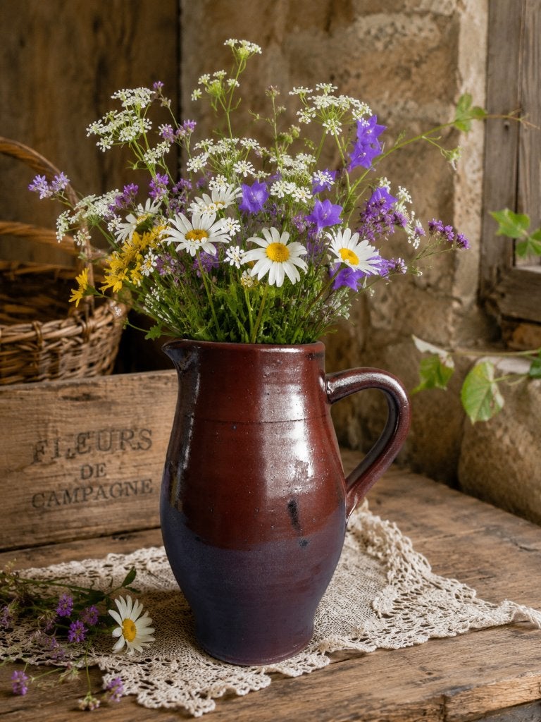 Steengoed/gelakte terracotta kruik - 1 liter, Ophalen