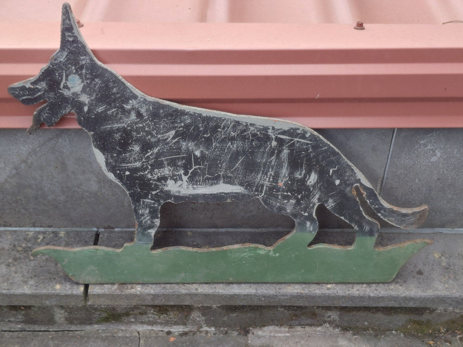 chien de berger vintage sculpté à la main en fonte lourde, Enlèvement ou Envoi