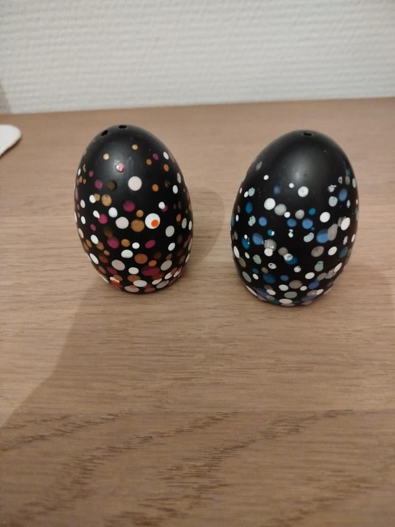 Sel & poivre en porcelaine décoré à la main, Enlèvement ou Envoi