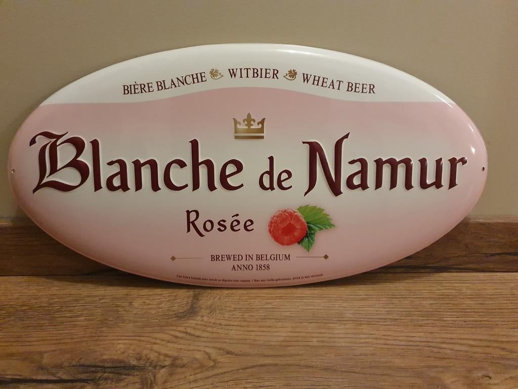 Metaal Reclamebord - Blanche De Namur Rosée -, Ophalen of Verzenden, Gebruikt, Reclamebord