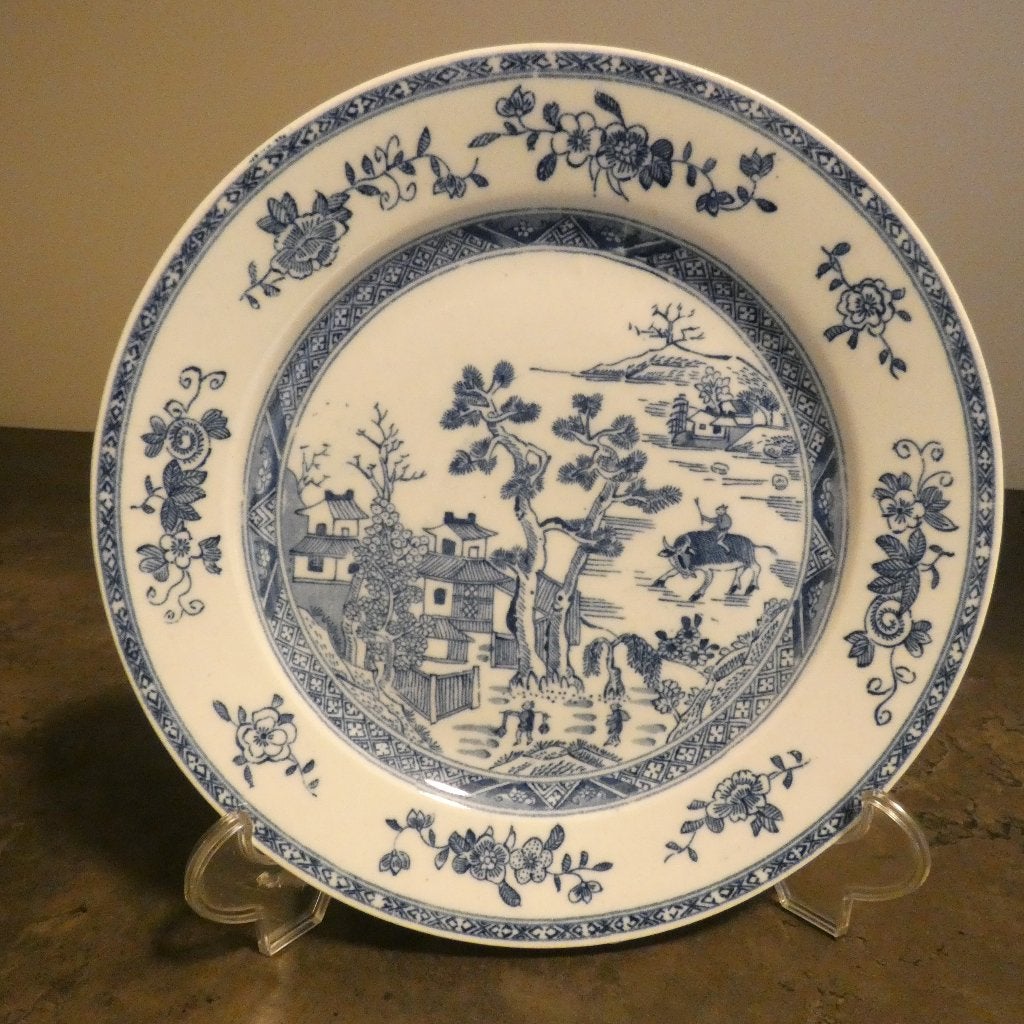 Chinees blauw-wit porcelein wandbordje [2145], Ophalen of Verzenden