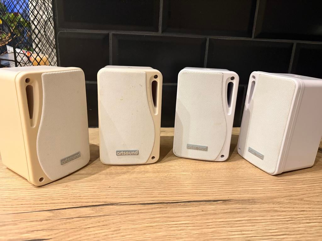 4 kleine luidsprekers Artsound AS20, TV, Hi-fi & Vidéo, Enceintes, Utilisé, Haut-parleurs Frontaux, Arrière ou Stéréo, Moins de 60 watts