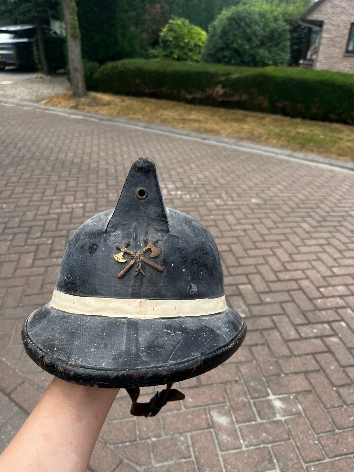 Retro brandweerhelm, Antiquités & Art, Antiquités | Autres Antiquités, Enlèvement