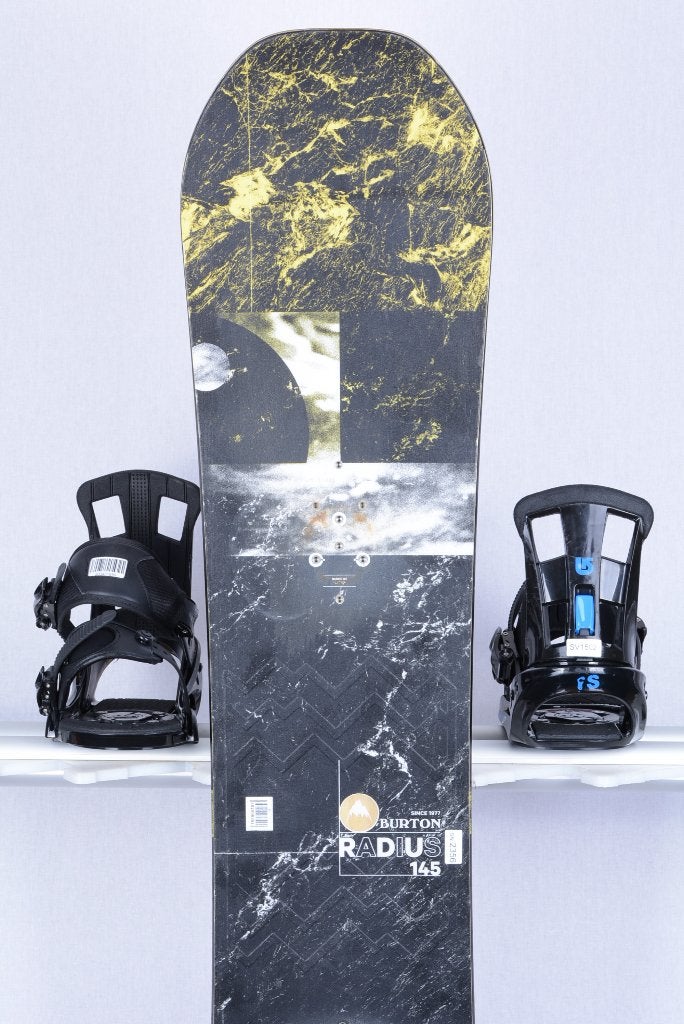 145 cm snowboard BURTON RADIUS, black/yellow, woodcore, Verzenden, Gebruikt, Board