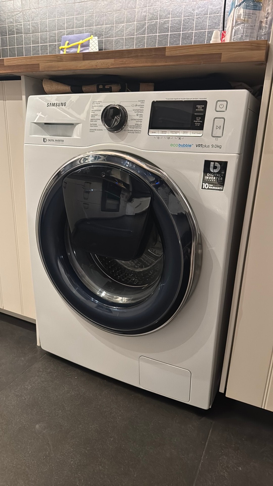 Samsung 9kg, 8 à 10 kg, Enlèvement, Utilisé, Classe énergétique A ou plus économe