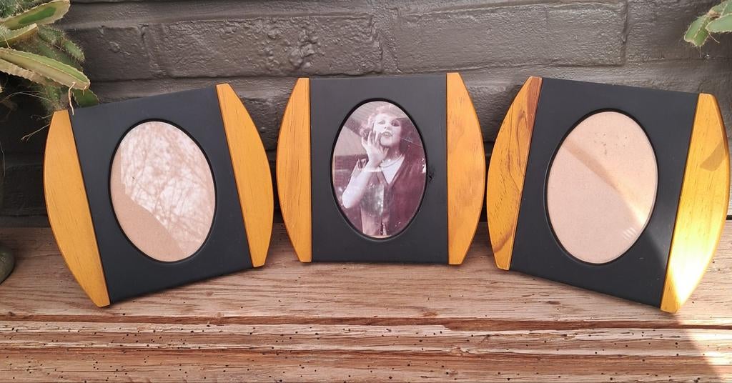 Houten fotolijsten,Art deco stijl, Antiek en Kunst, Curiosa en Brocante, Ophalen