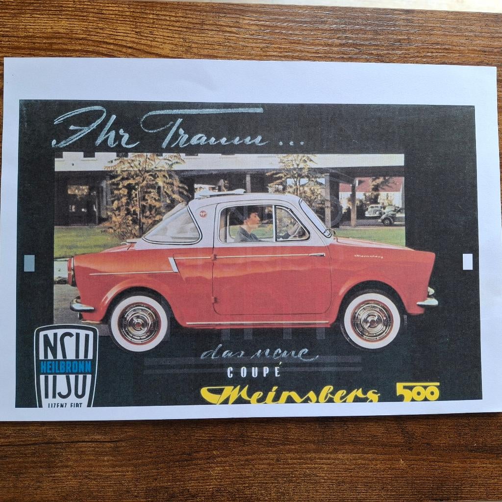 NSU HEILBRONN - Ihr Traumm... das neue Coupé Weinsberg 500, Enlèvement ou Envoi, Comme neuf