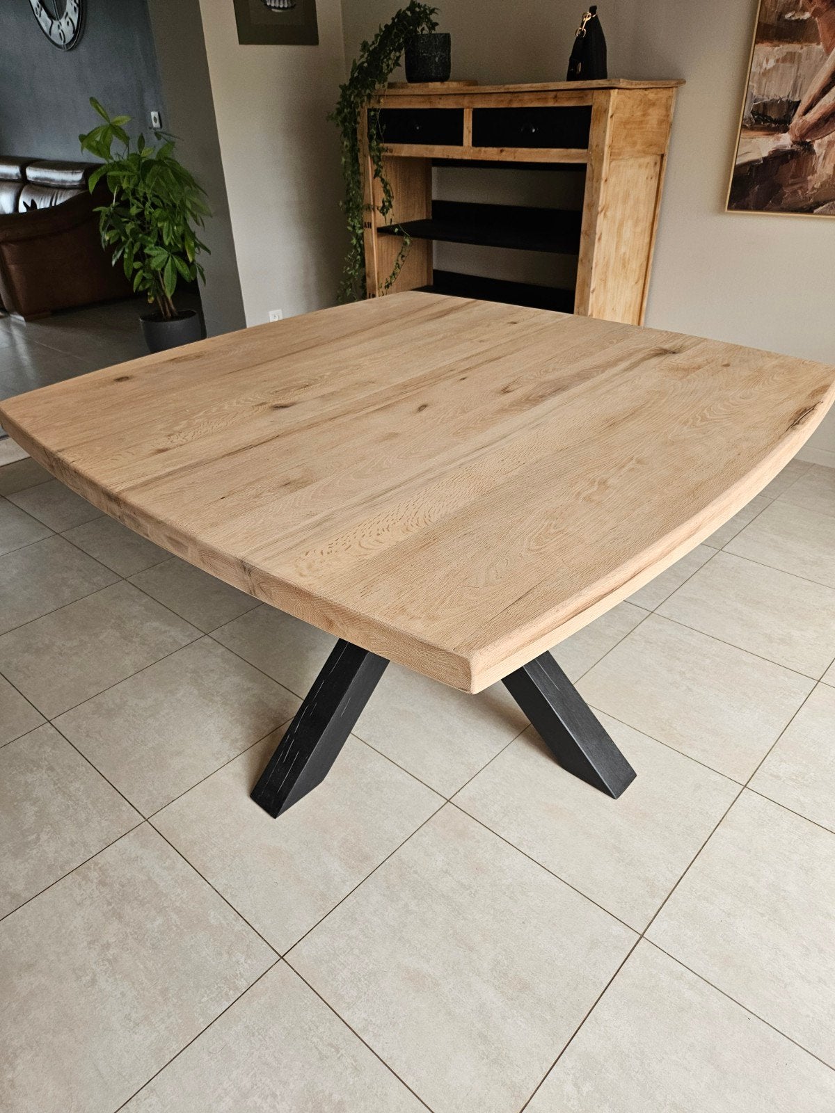 Table à manger en bois massif 6 à 8 personnes, Enlèvement