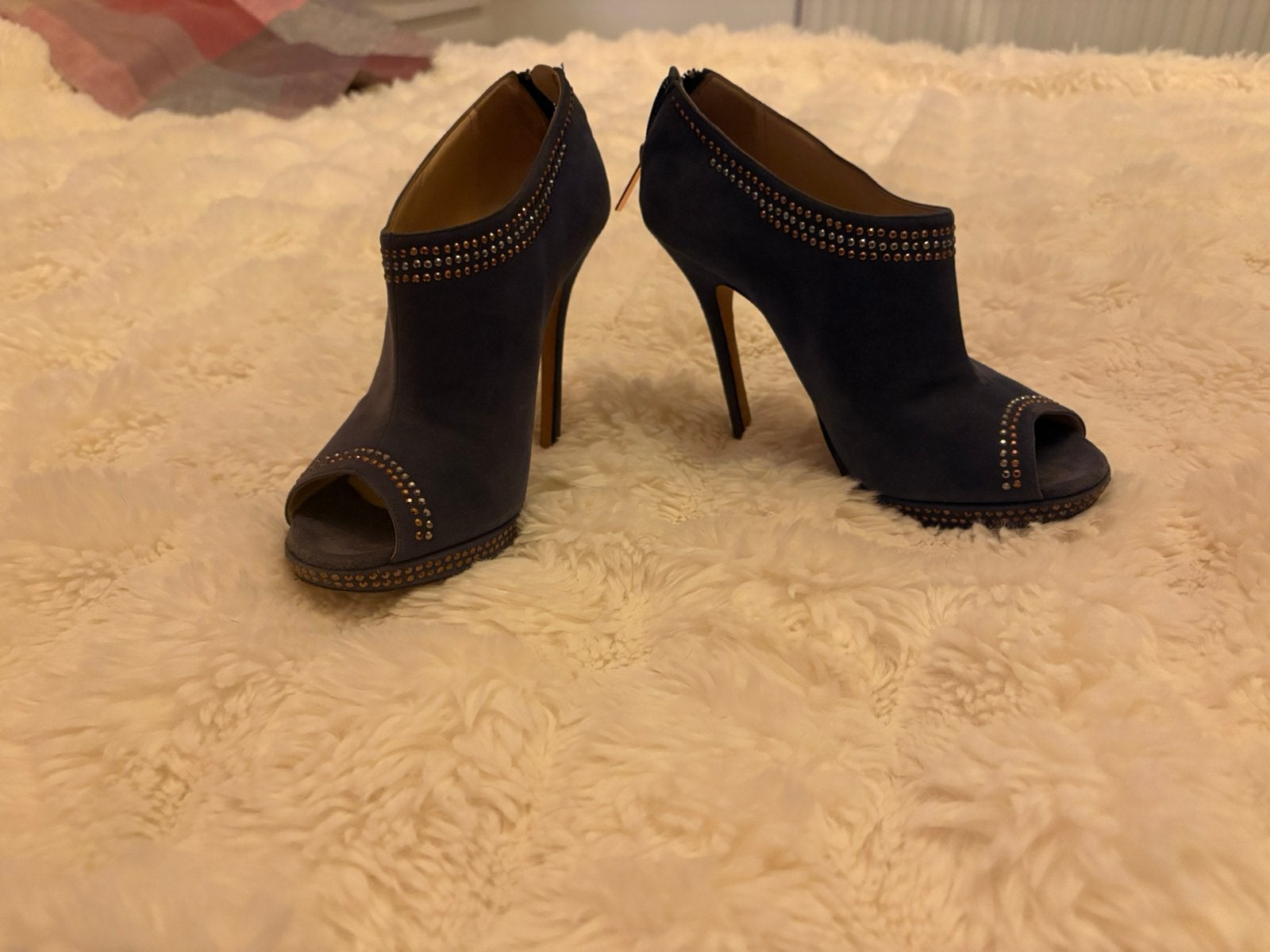 Peeptoe van Jimmy Choo mt 36,5, Ophalen of Verzenden, Zo goed als nieuw, Blauw, Pumps