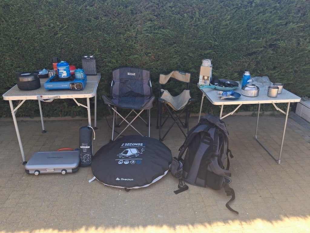 Campingset, Caravans en Kamperen, Kampeeraccessoires, Zo goed als nieuw, Ophalen