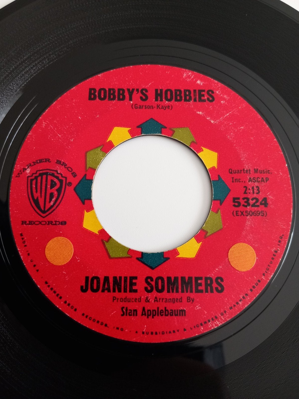 JOANIE  SOMMERS . BOBBY'S HOBBIES. OLDIES 60 USA 45T, Enlèvement ou Envoi