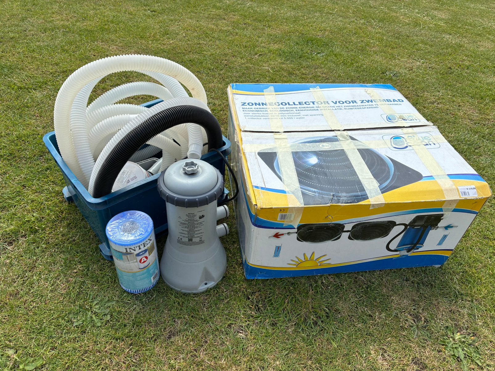 Zonnecollector en intex pomp met filter, Tuin en Terras, Ophalen, Gebruikt, Filter