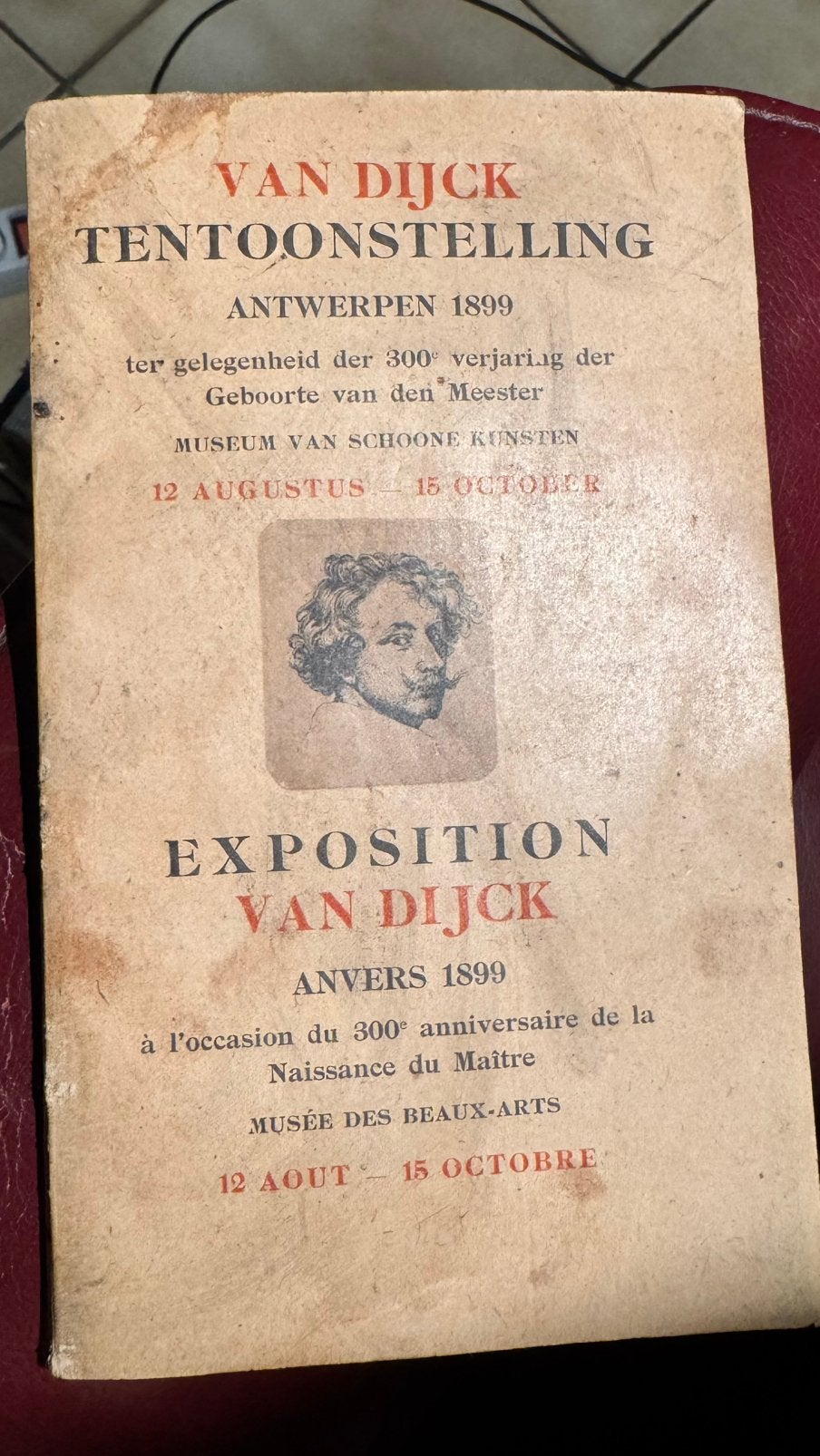 Boekje uit 1899- tentoonstelling Van Dijck, Antiquités & Art, Antiquités | Livres & Manuscrits, Enlèvement