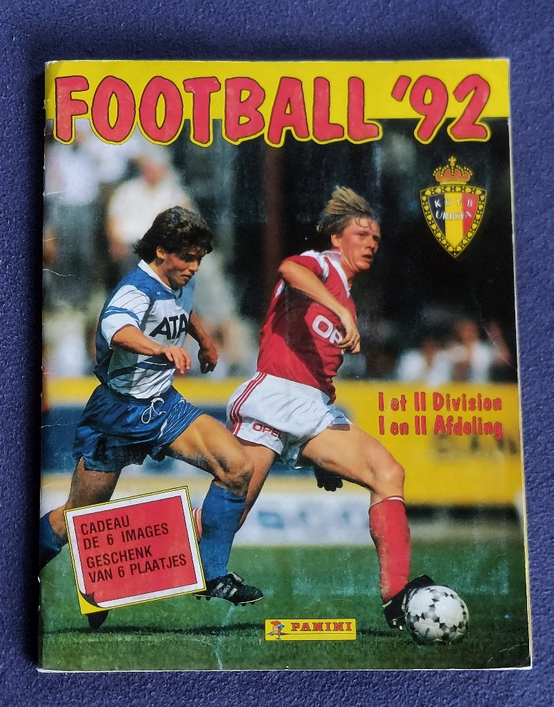 Panini sticker voetbal album ' FB 1992 ' -compl-, Enlèvement ou Envoi, Comme neuf, Affiche, Image ou Autocollant