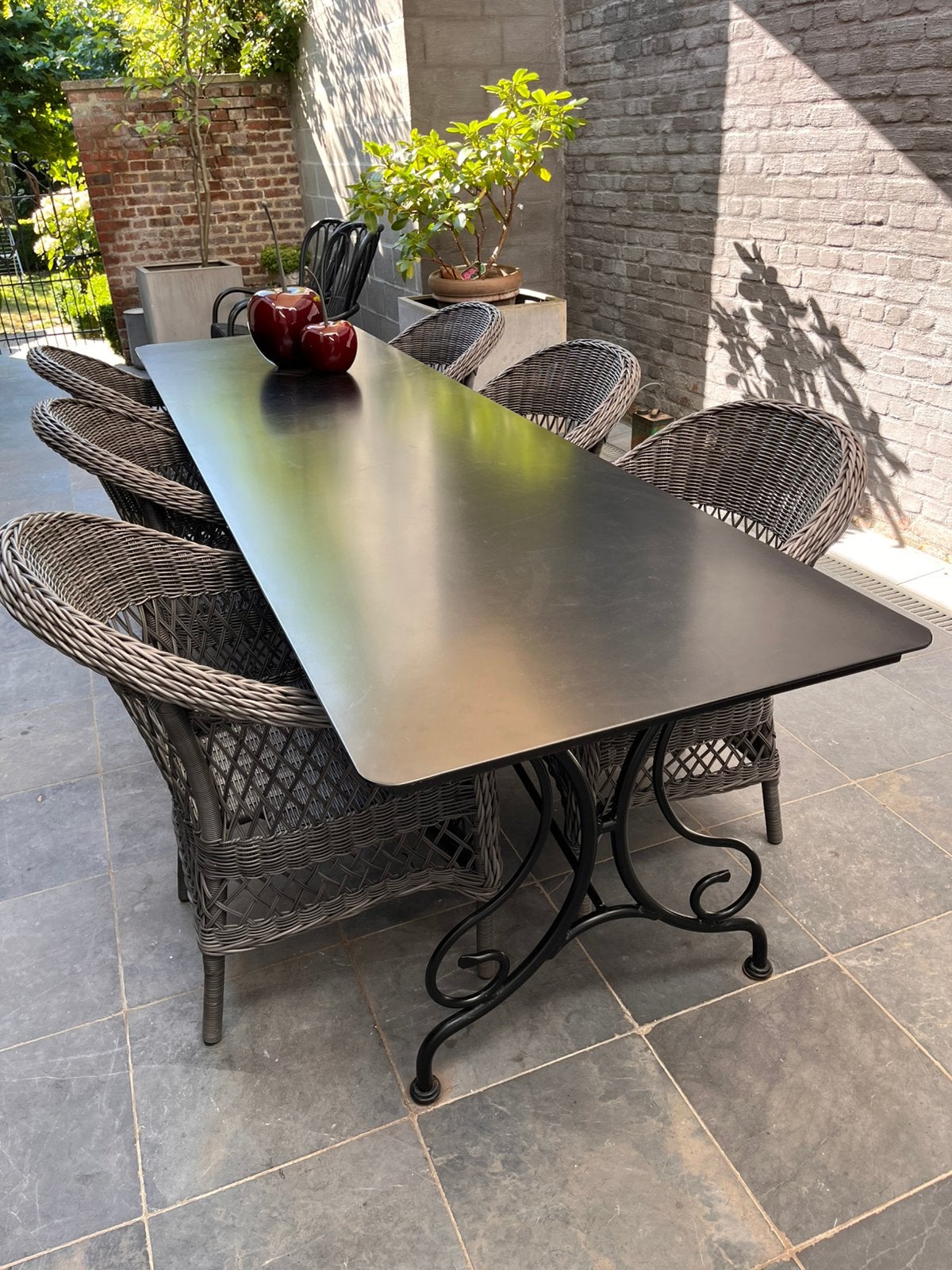 Tuintafel met zes stoelen, Tuin en Terras, Ophalen, Zo goed als nieuw, Overige materialen