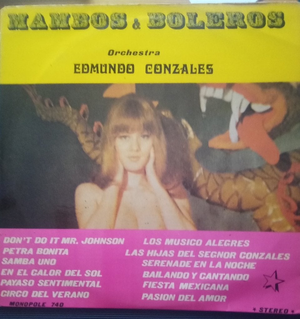 Orchestra Edmundo Gonzales - Mambos & Boleros - LP- Monopole, Cd's en Dvd's, Vinyl | Nederlandstalig, Ophalen of Verzenden, 12 inch