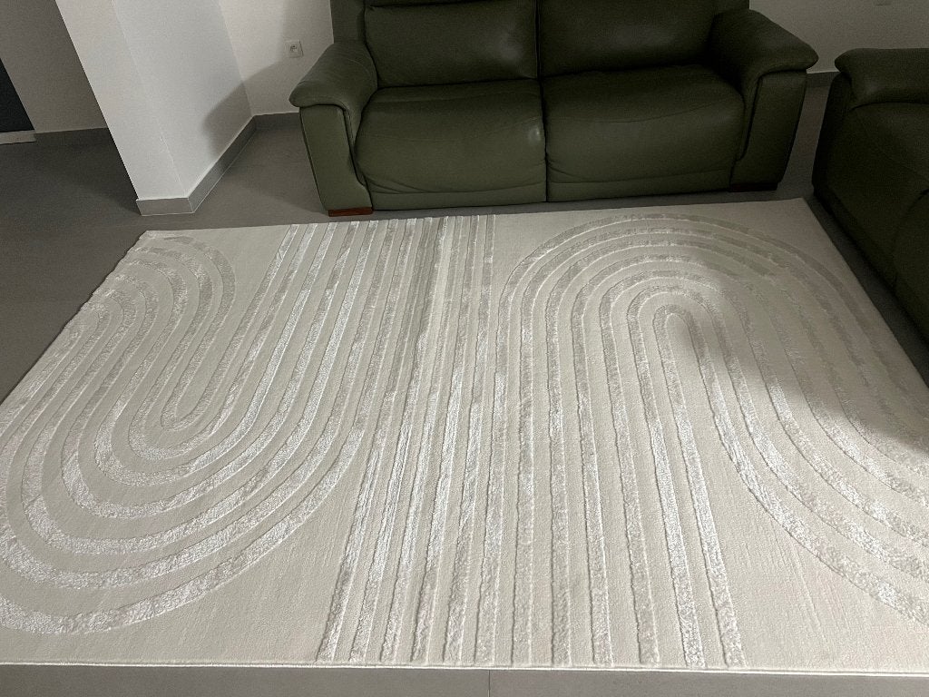 Tapijt, Ophalen, Wit, 200 cm of meer, Japandi woonstijl